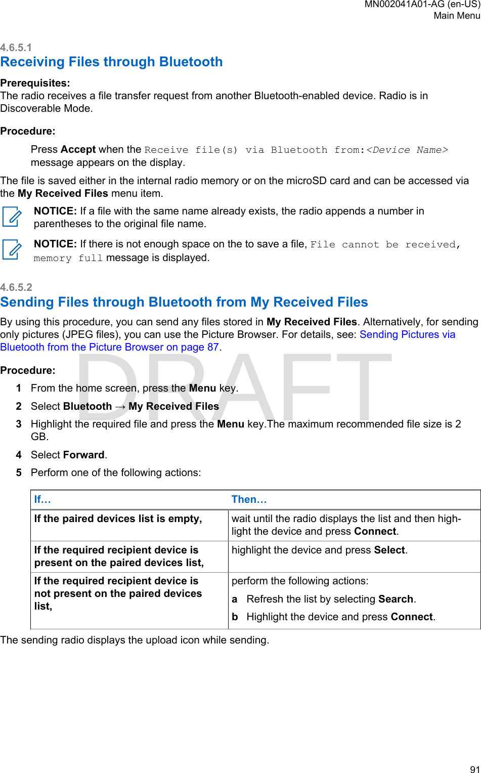 Page 91 of Motorola Solutions 89FT5877 2-way Portable Radio with BT and BLE User Manual MTP8550Ex  Feature User Guide