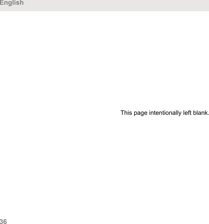 EnglishThis page intentionally left blank.36