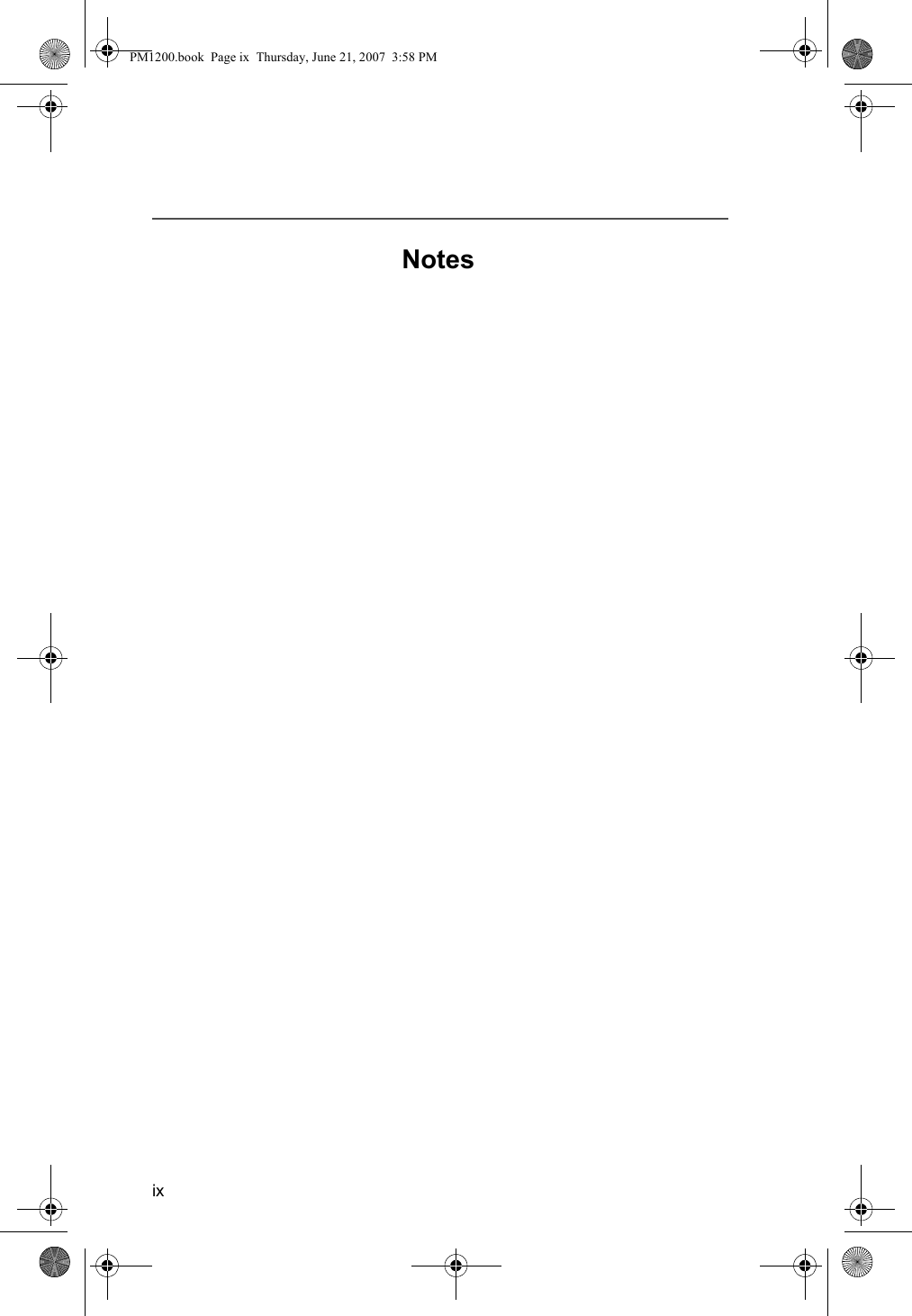 ixNotesPM1200.book  Page ix  Thursday, June 21, 2007  3:58 PM