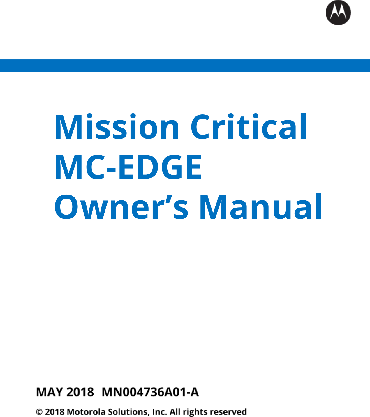      Mission CriticalMC-EDGEOwner’s Manual  
