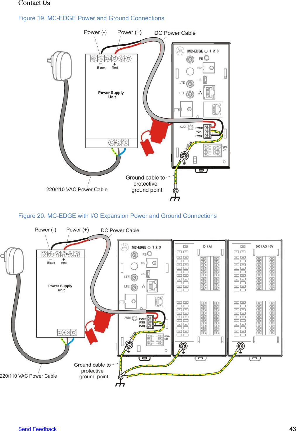 Contact Us     Figure 19. MC-EDGE Power and Ground Connections  Figure 20. MC-EDGE with I/O Expansion Power and Ground Connections    Send Feedback  43 
