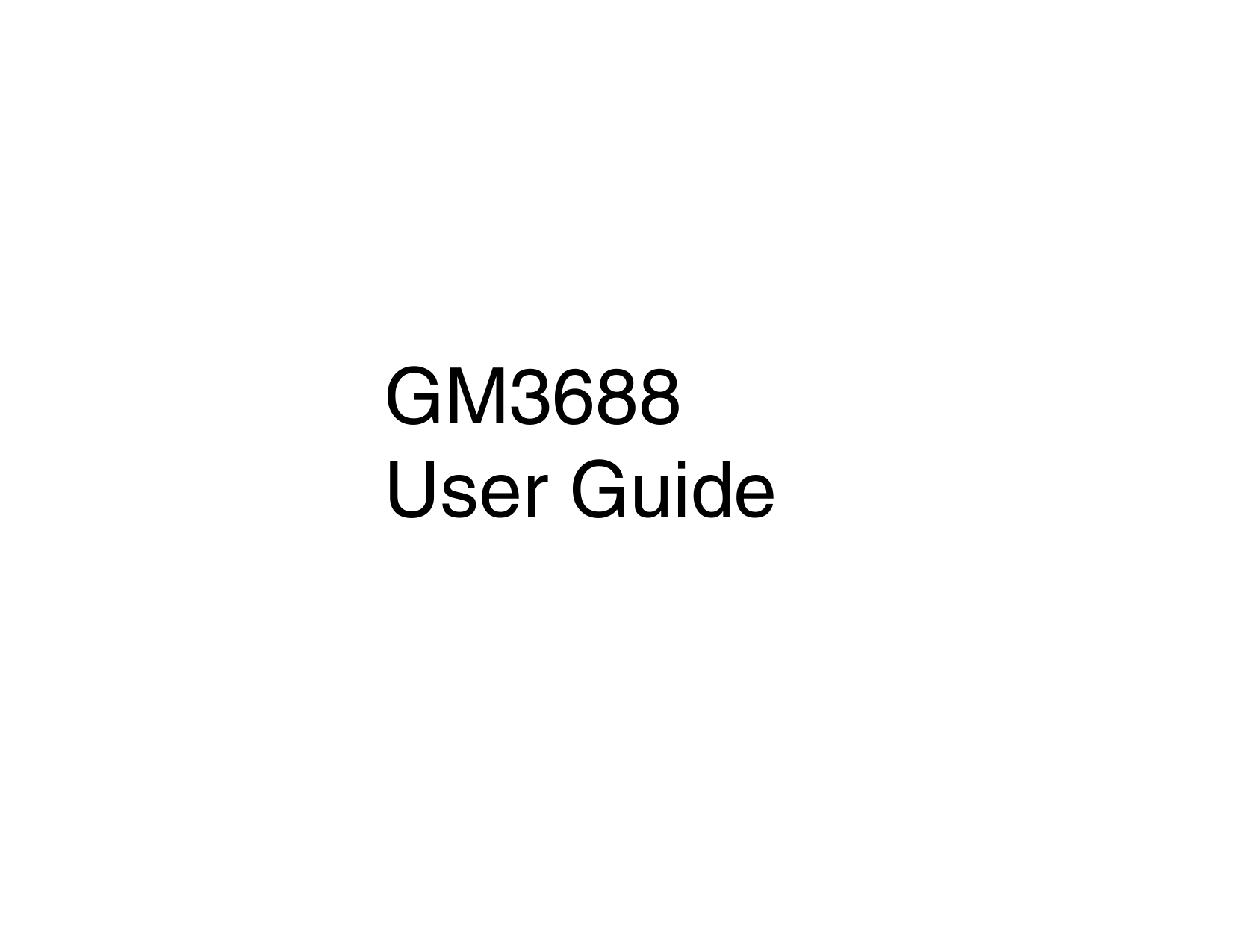 GM3688User Guide