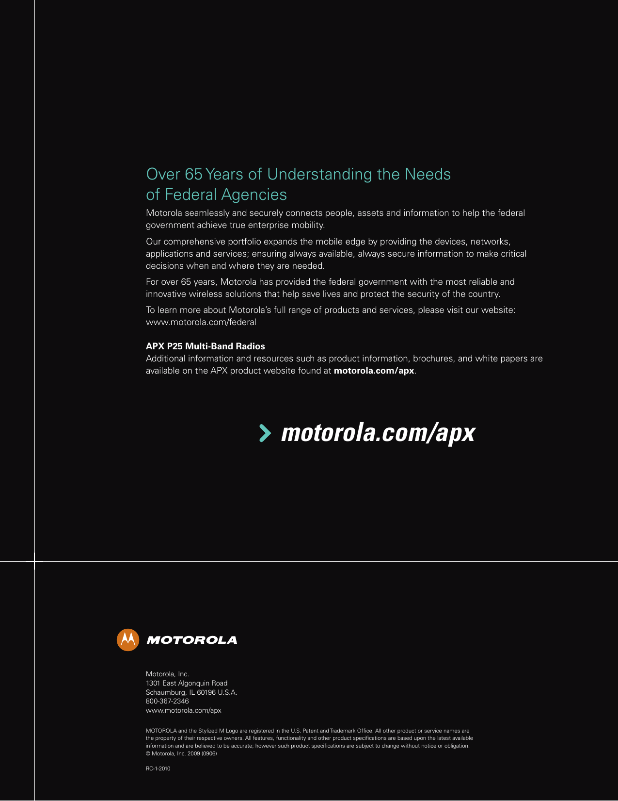 Page 8 of 8 - Motorola Motorola-Apx-7500-Users-Manual- APX 7500 Mobile For Federal Markets  Motorola-apx-7500-users-manual