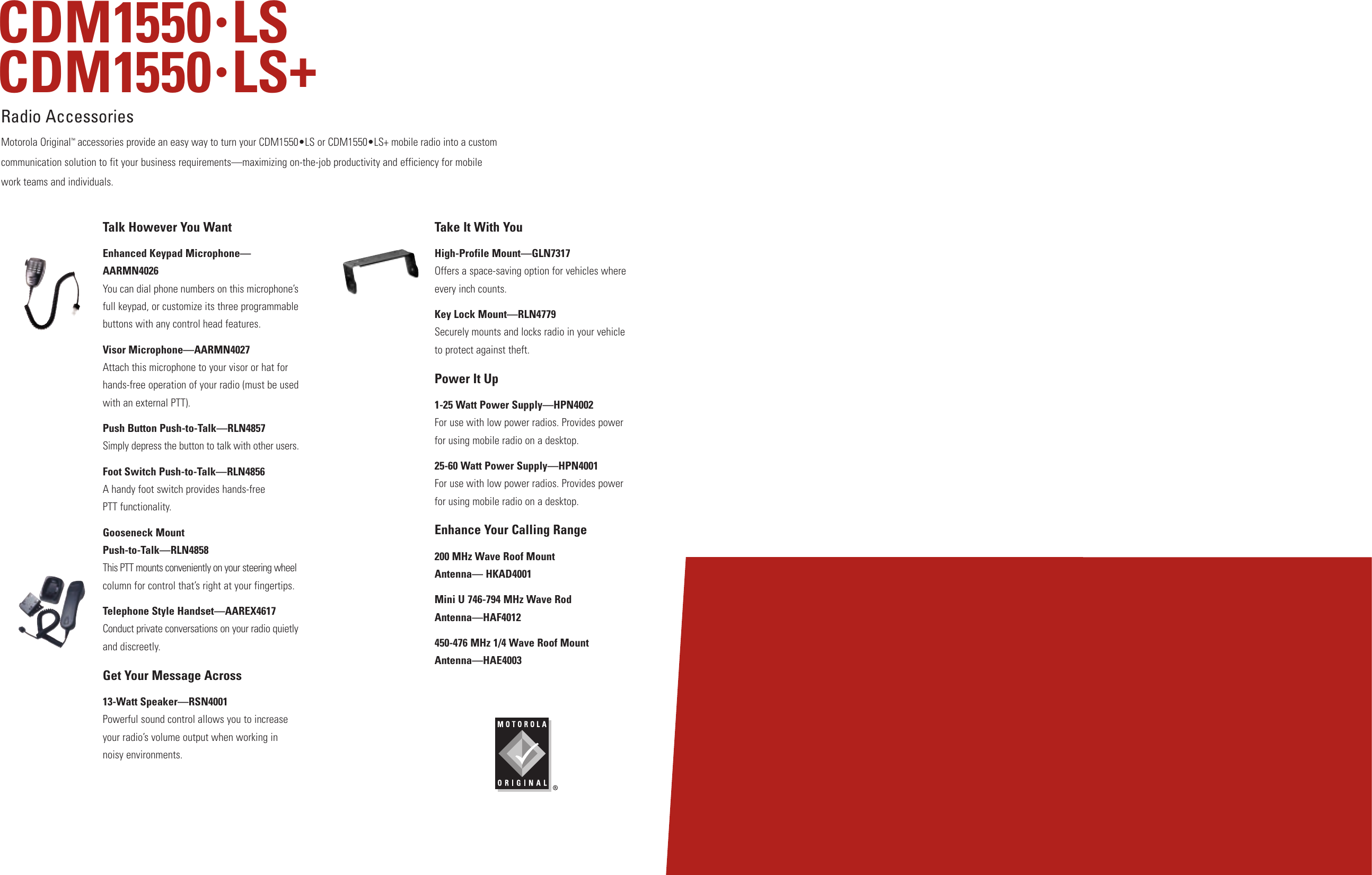 Page 4 of 5 - Motorola Motorola-Cdm1550-Ls-Users-Manual- CDM1550 Brochure NEW Motorola-cdm1550-ls-users-manual