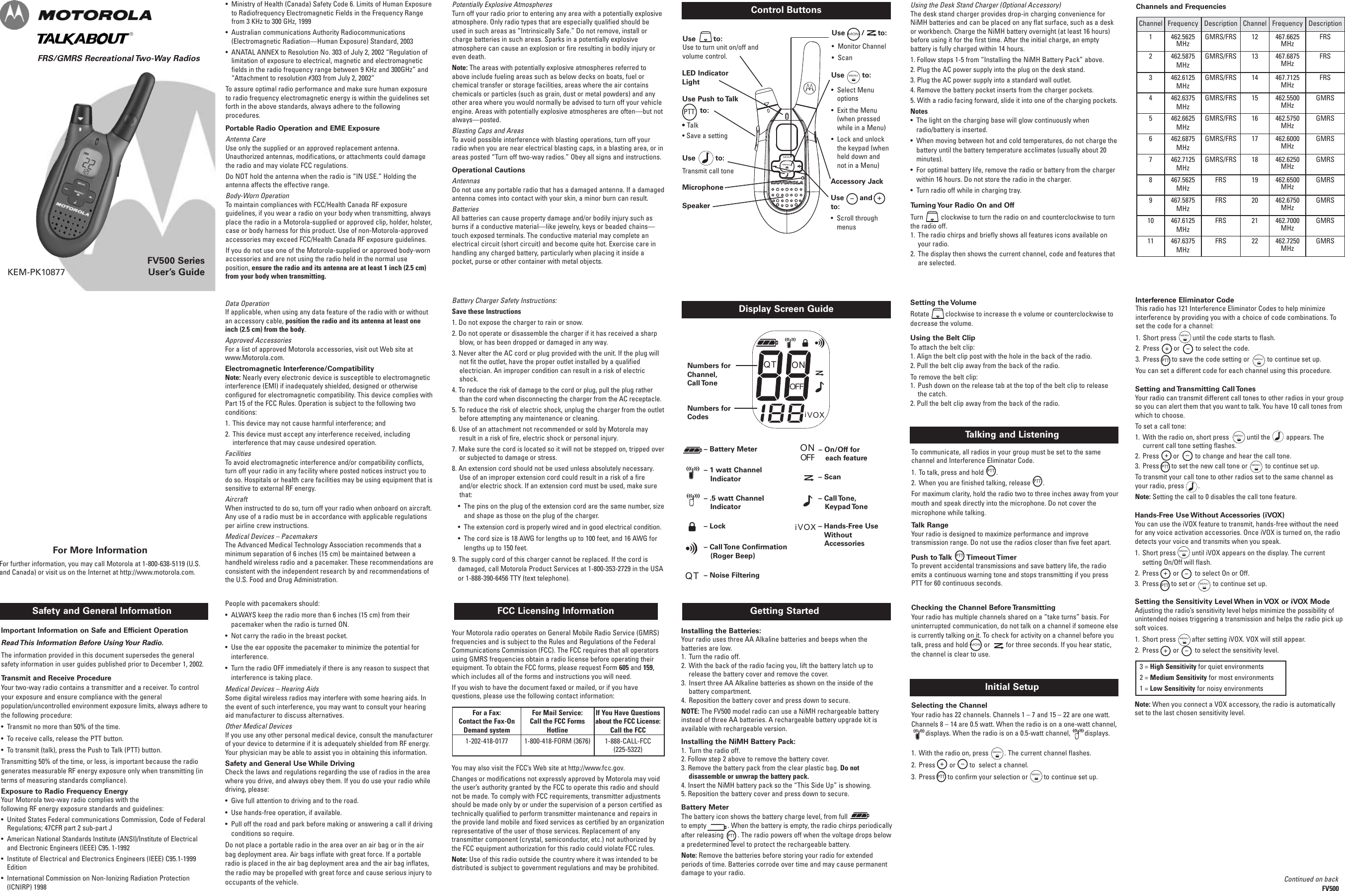 Page 1 of 2 - Motorola Motorola-Fv500-Users-Manual- Print  Motorola-fv500-users-manual