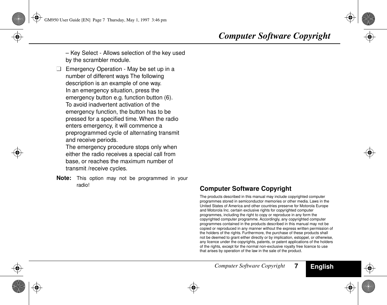 Page 7 of 9 - Motorola Motorola-Gm950-Users-Manual- GM950 Mobile Radio  Motorola-gm950-users-manual