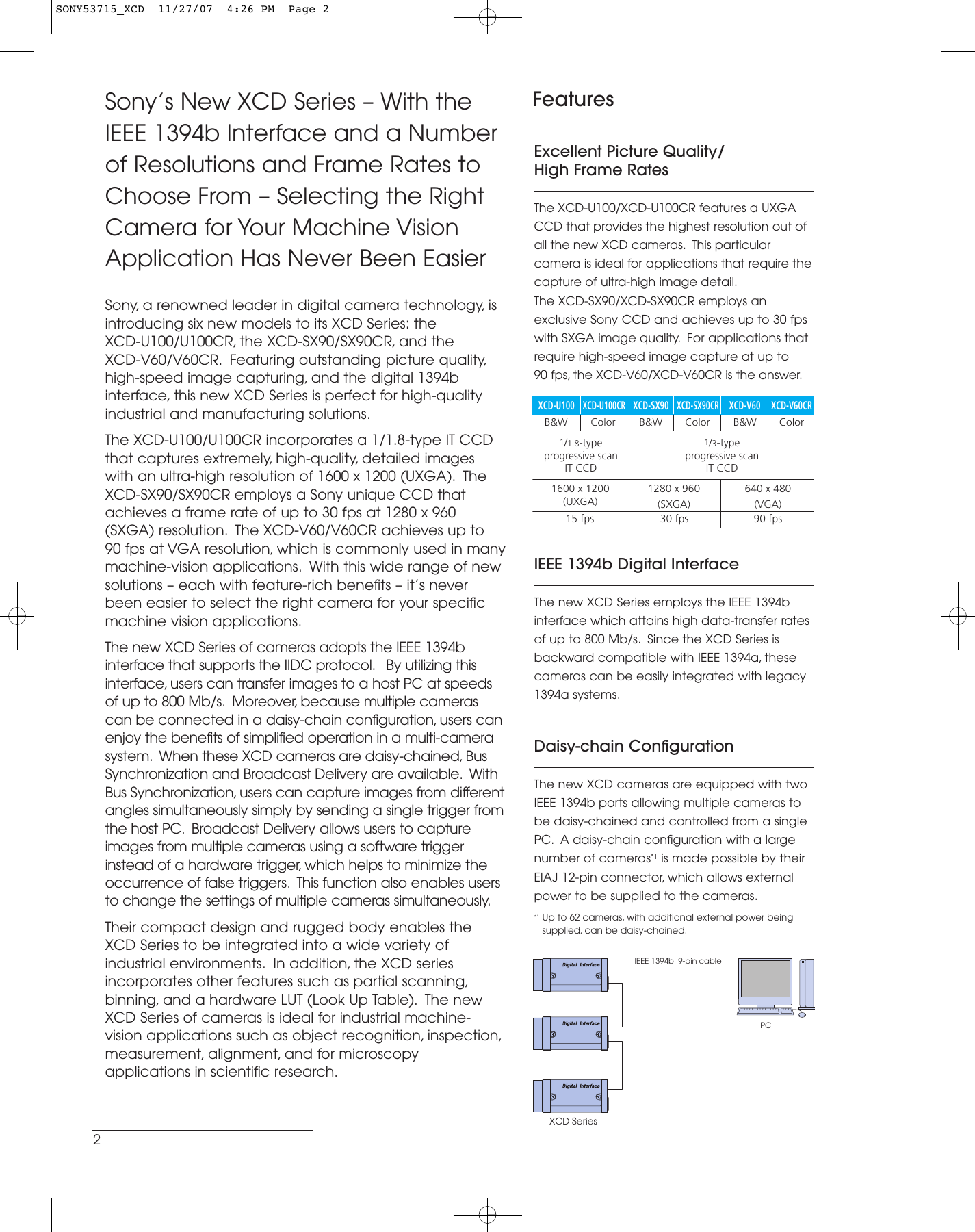 Page 2 of 4 - Motorola Motorola-Ieee-1394-B-Users-Manual- SONY53715_XCD  Motorola-ieee-1394-b-users-manual