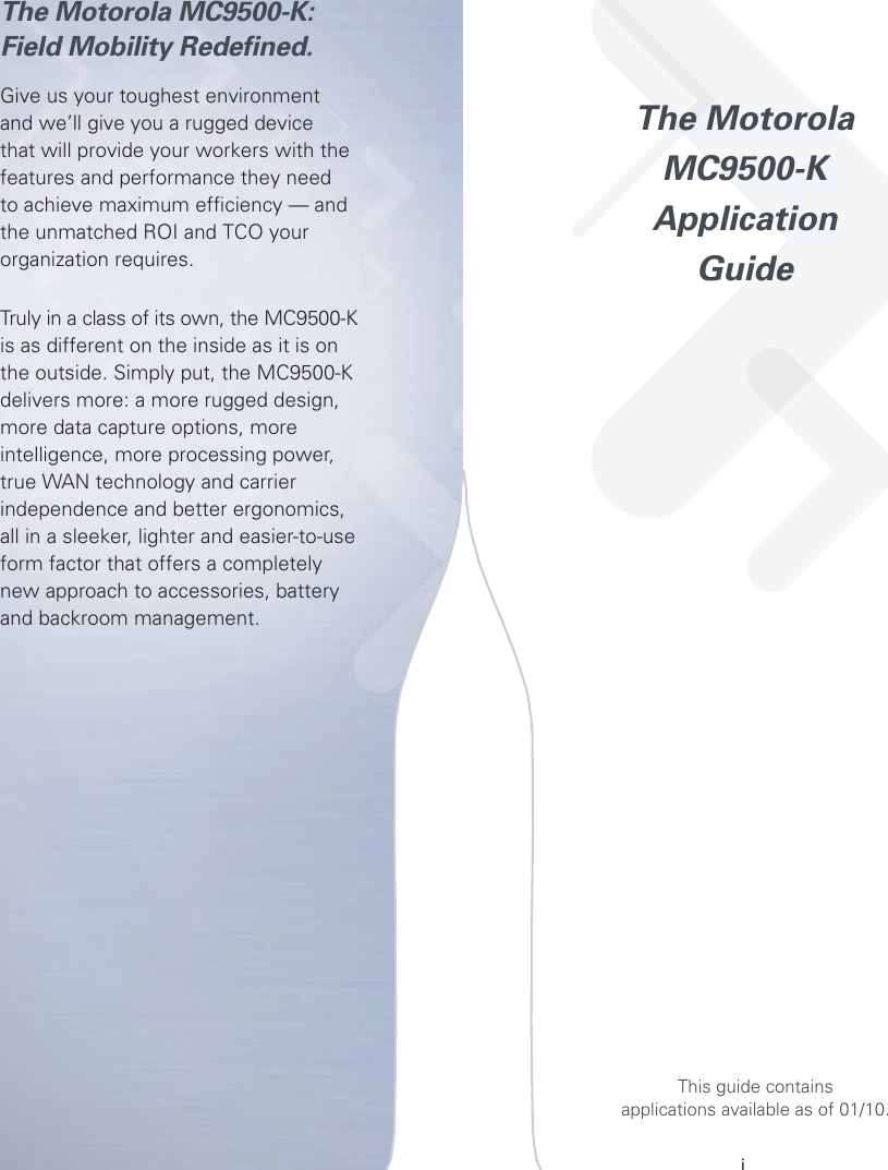 Page 2 of 11 - Motorola Motorola-Mc9500-K-Users-Manual- The MC9500-K Application Guide  Motorola-mc9500-k-users-manual