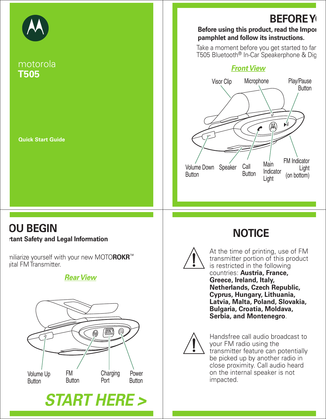 Page 1 of 8 - Motorola Motorola-Motorokr-T505-Users-Manual-  Motorola-motorokr-t505-users-manual