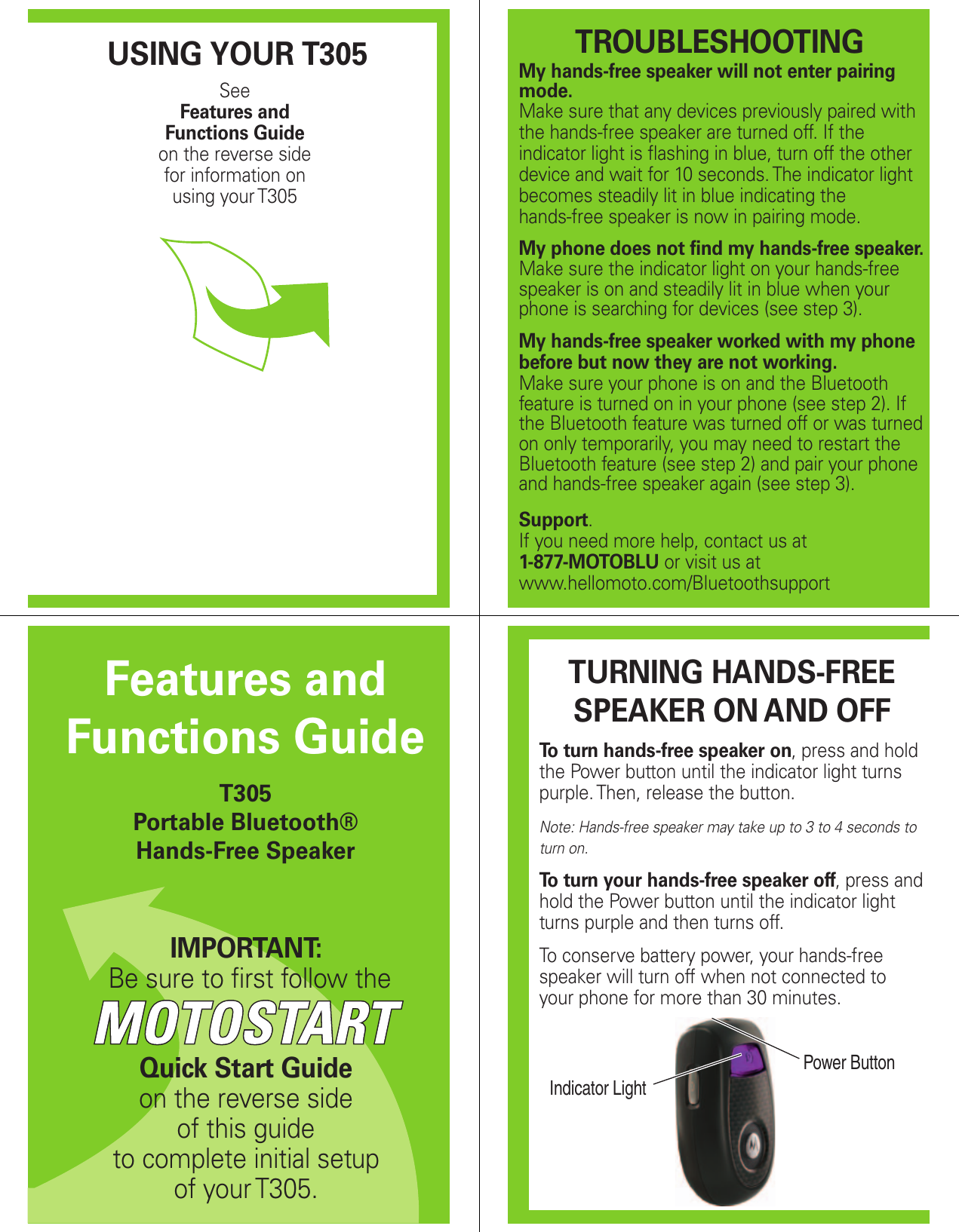 Page 3 of 5 - Motorola Motorola-Motorola-Bluetooth-Headset-T305-Users-Manual-  Motorola-motorola-bluetooth-headset-t305-users-manual