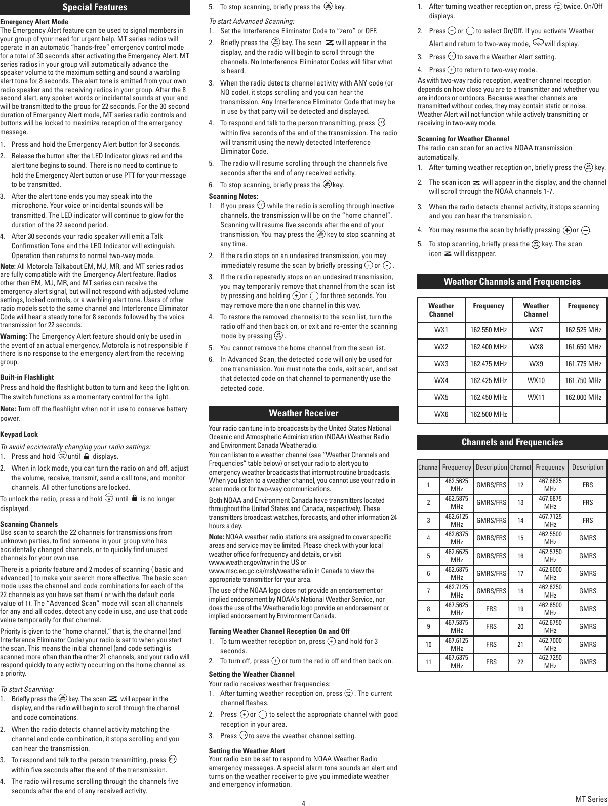 Page 4 of 5 - Motorola Motorola-Motorola-Mt350R-Giant-Mt350R-Frs-Weatherproof-Two-Way-Kem-Ml34301-Users-Manual- Web  Motorola-motorola-mt350r-giant-mt350r-frs-weatherproof-two-way-kem-ml34301-users-manual