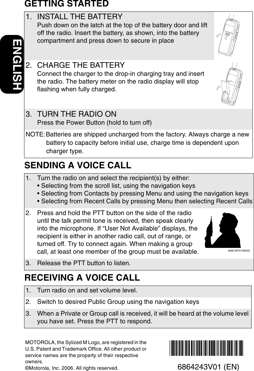 Page 2 of 2 - Motorola Motorola-Motorola-Portable-Radio-Dtr2450-Users-Manual- 243V01_DTRQuickRefCard_EN  Motorola-motorola-portable-radio-dtr2450-users-manual