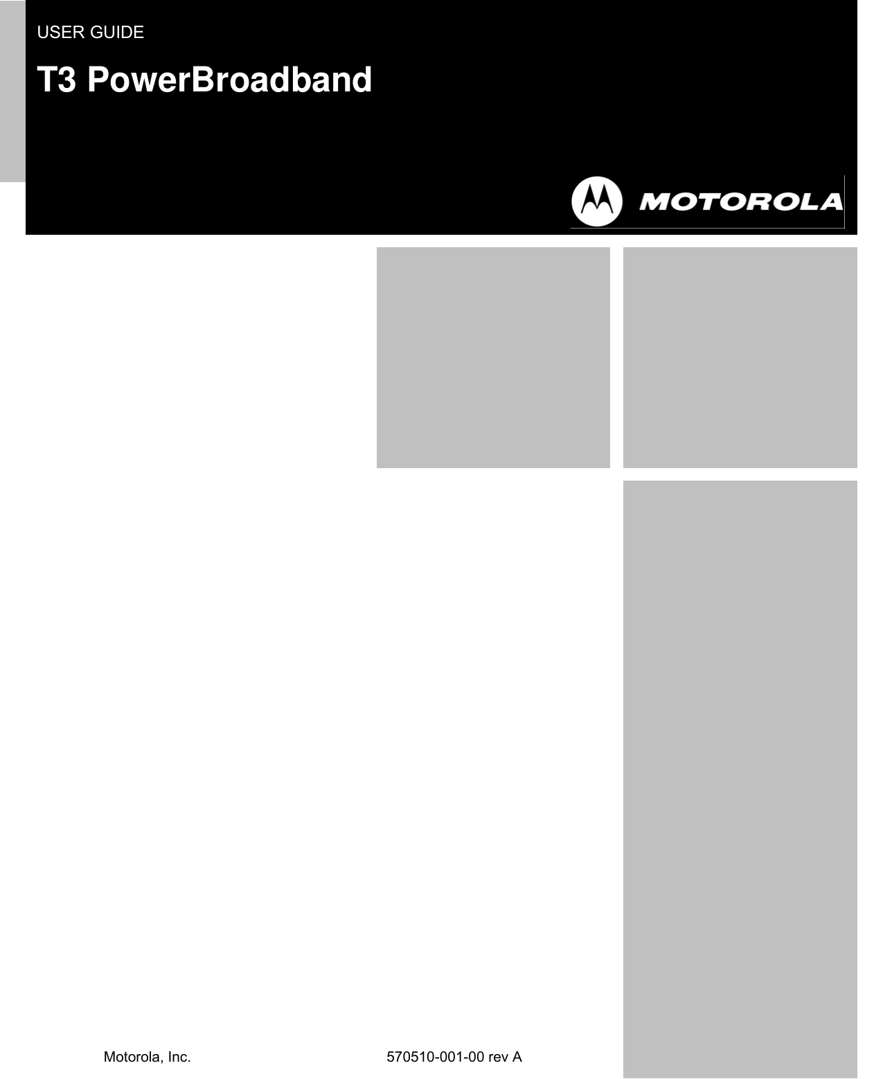 Motorola Switch T3 Power Broadband Users Manual 570510 001 a