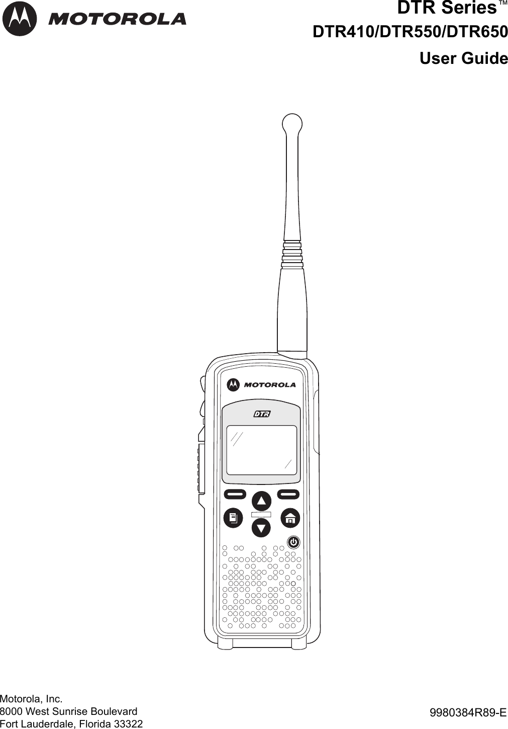 Motorola Two Way Radio Dtr410 Users Manual Daytona