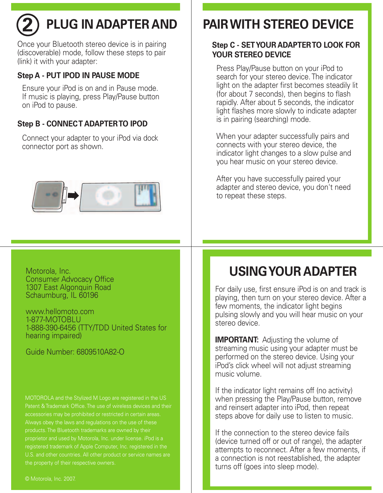 Page 2 of 6 - Motorola Motorola-Motostart-D650-Users-Manual- 9510a82o  Motorola-motostart-d650-users-manual