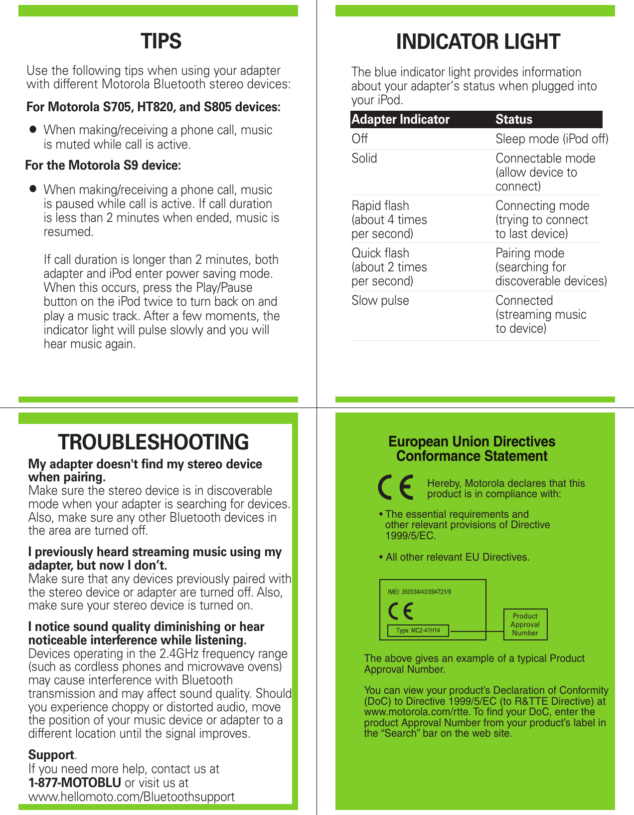 Page 3 of 6 - Motorola Motorola-Motostart-D650-Users-Manual- 9510a82o  Motorola-motostart-d650-users-manual