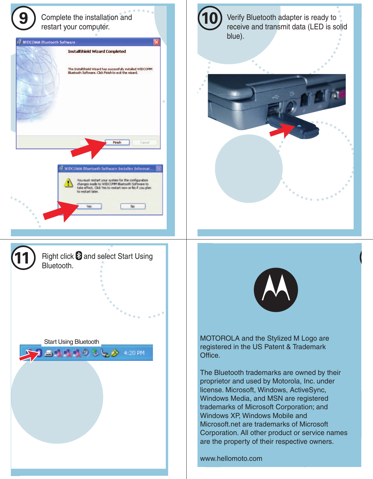 Page 4 of 10 - Motorola Motorola-Other-Bluetooth-Adapters-Pc850-Owners-Manual
