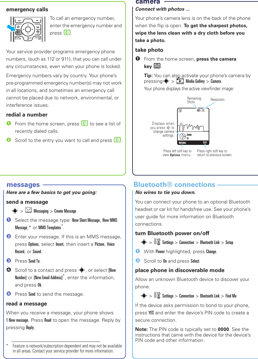 Page 4 of 10 - Motorola Motorola-Razr-V3S-Getting-Started-Guide- Motorola-razr-v3s-getting-started-guide