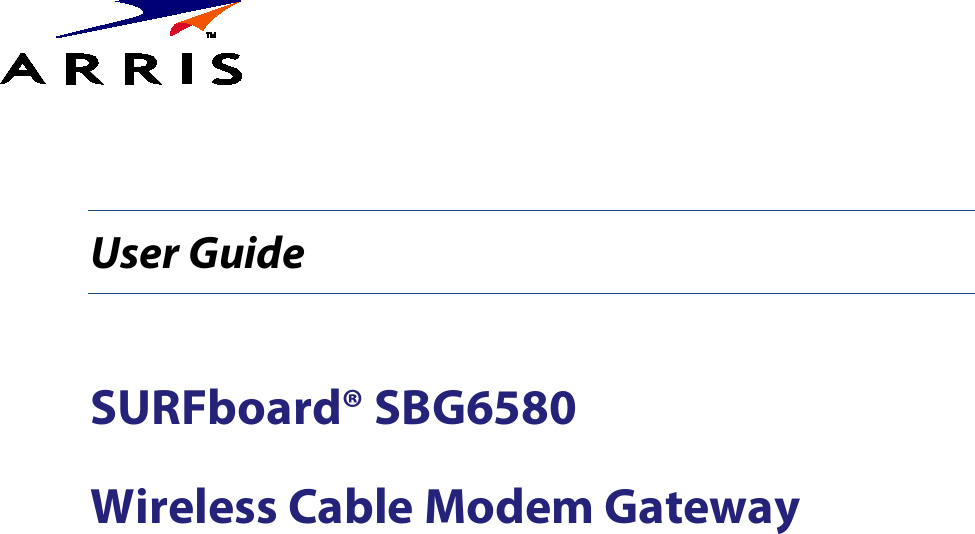 Motorola Sbg6580 Owners Manual Wireless Cable Modem Gateway