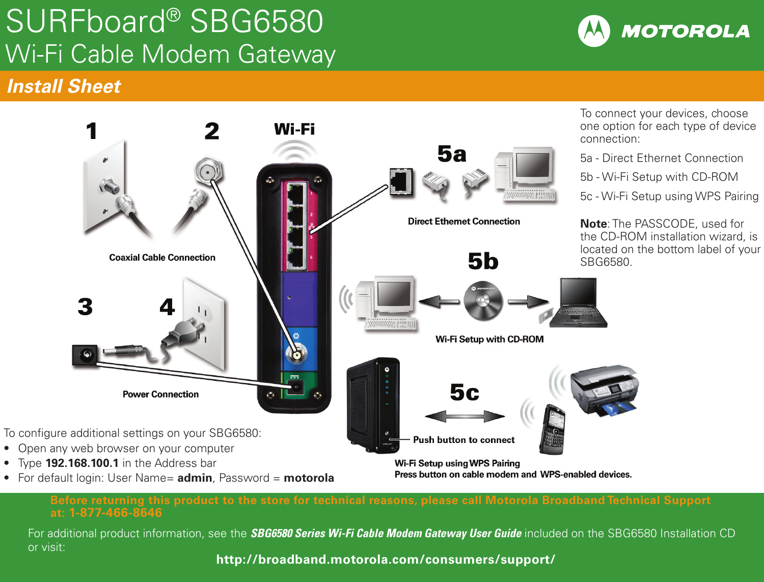 Page 1 of 2 - Motorola Motorola-Surfboard-Sbg6580-Users-Manual-  Motorola-surfboard-sbg6580-users-manual