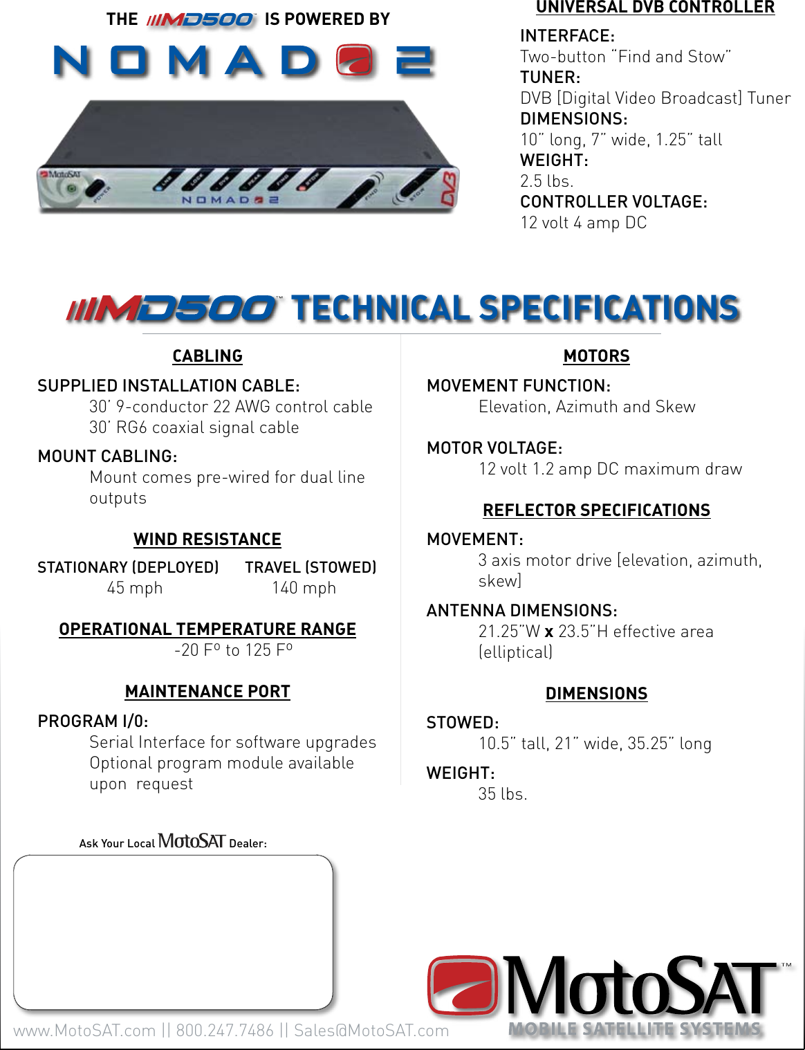 Page 2 of 2 - Motosat Motosat-Md500-Users-Manual-  Motosat-md500-users-manual