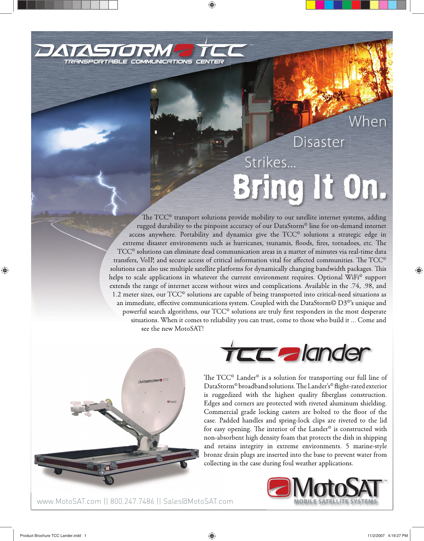 Page 1 of 2 - Motosat Motosat-Tcc-Lander-Antenna-Users-Manual- Product Brochure TCC Lander  Motosat-tcc-lander-antenna-users-manual