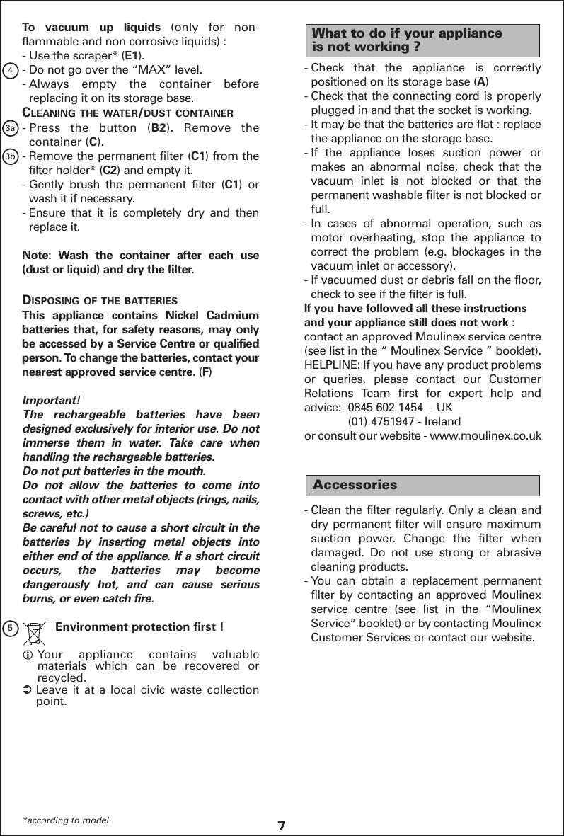 Page 10 of 10 - Moulinex Moulinex-Hand-Held-Vaccuum-Cleaner-Users-Manual- Imprimer ROWEN140-Notice Klinéa  Moulinex-hand-held-vaccuum-cleaner-users-manual