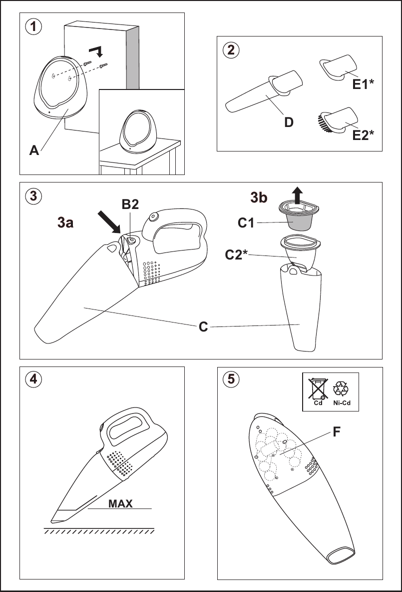 Page 3 of 10 - Moulinex Moulinex-Hand-Held-Vaccuum-Cleaner-Users-Manual- Imprimer ROWEN140-Notice Klinéa  Moulinex-hand-held-vaccuum-cleaner-users-manual