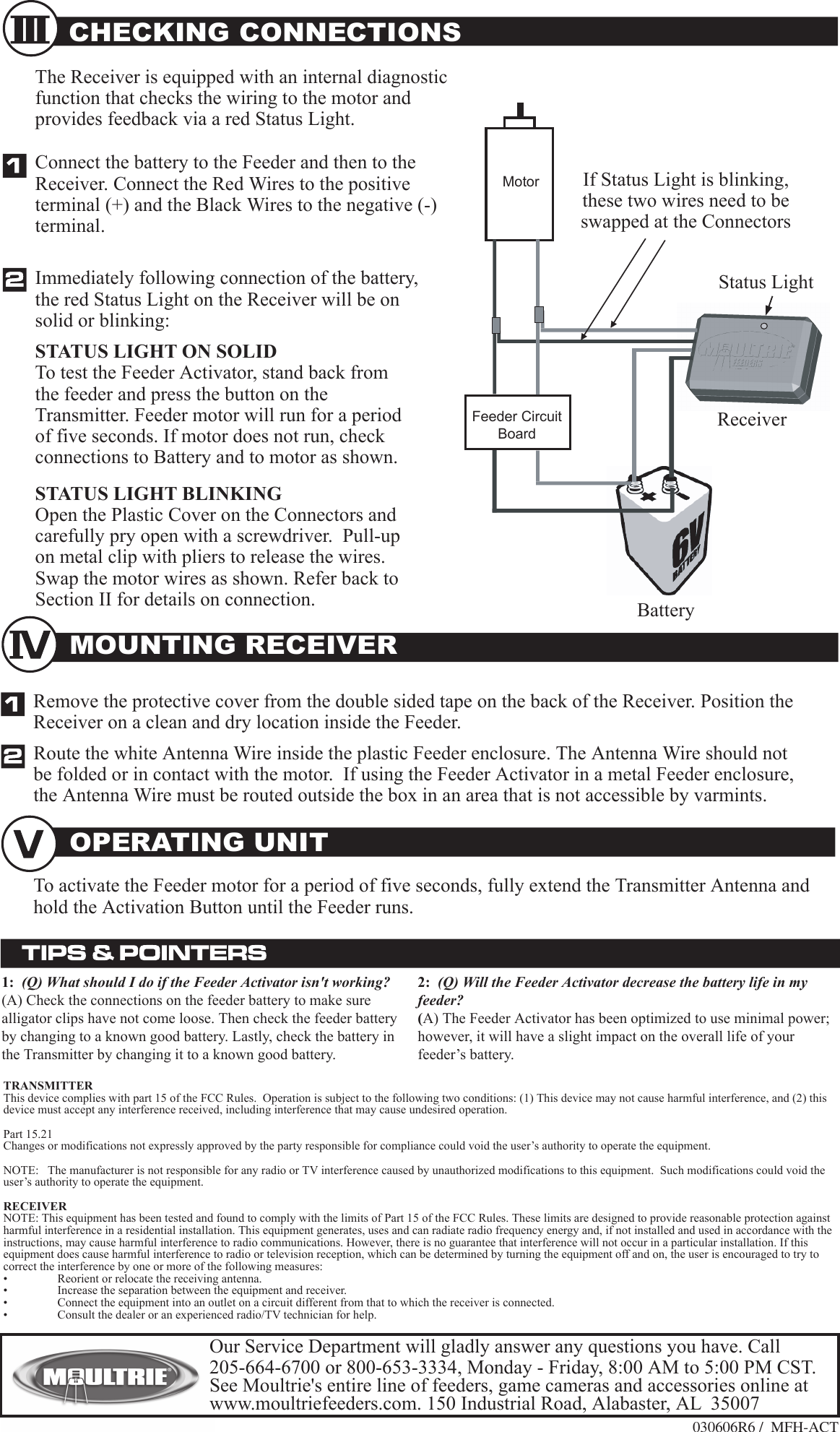 Moultrie Feeders MFHACT FEEDER ACTIVATOR User Manual USERS MANUAL