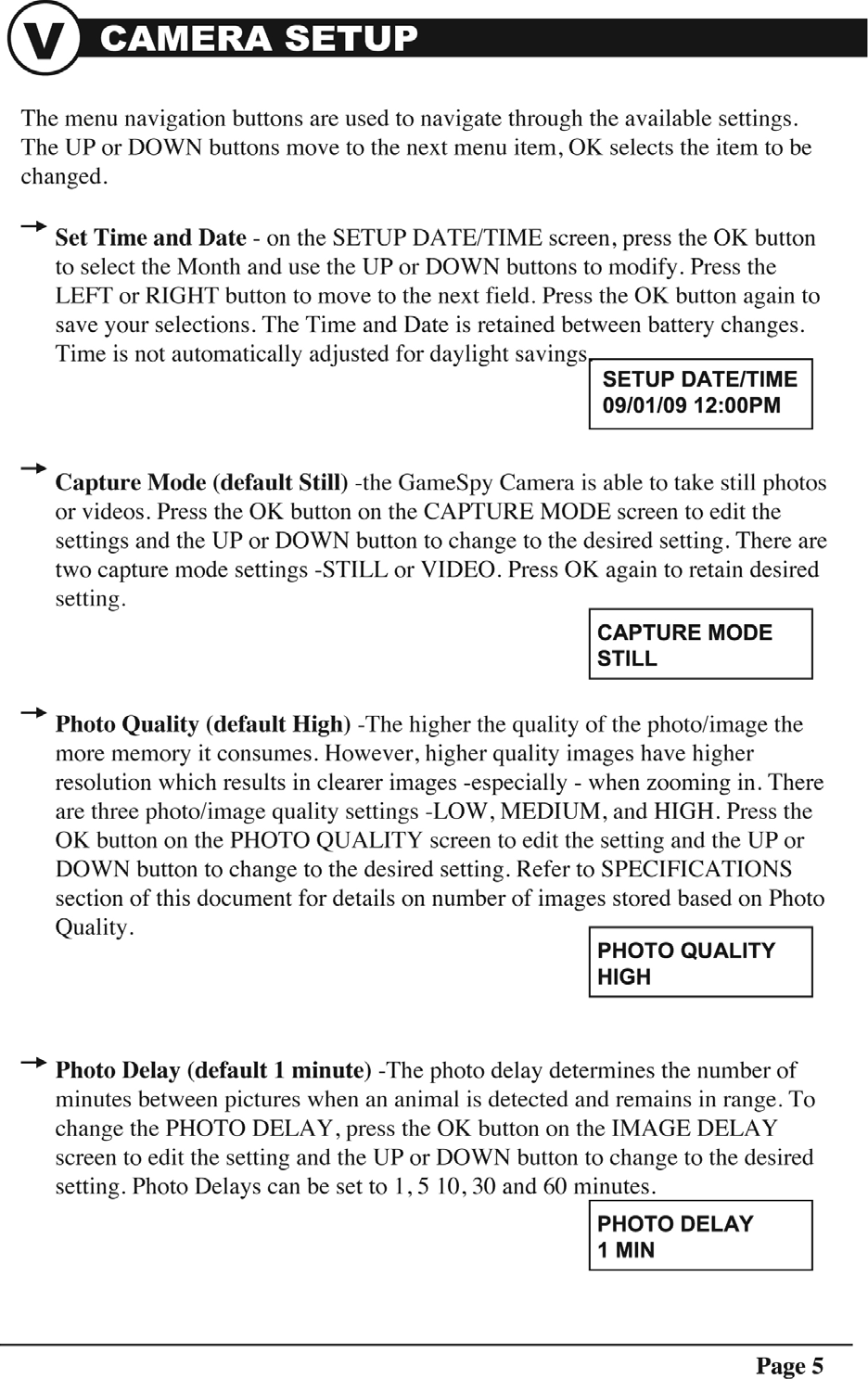 Page 5 of 11 - Moultrie D55 User Manual  To The 14dc2390-5915-4382-afa4-5c7017e3fe76