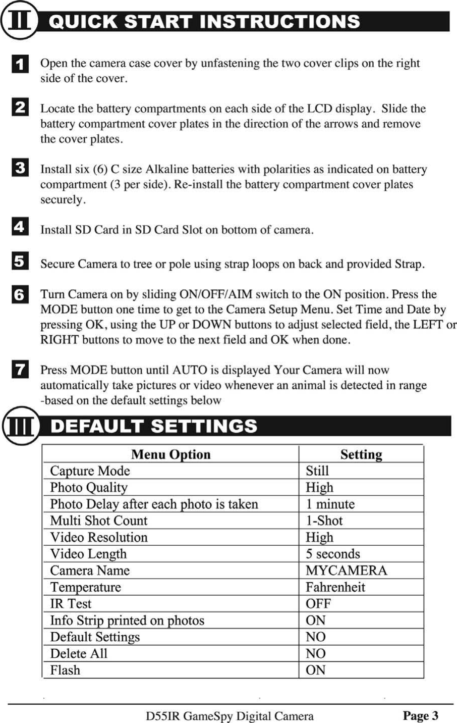 Page 3 of 11 - Moultrie Moultrie-Gamespy-D55Ir-Users-Manual- ManualsLib - Makes It Easy To Find Manuals Online!  Moultrie-gamespy-d55ir-users-manual