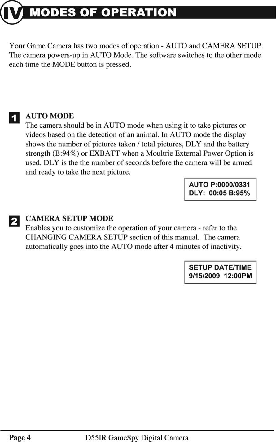 Page 4 of 11 - Moultrie Moultrie-Gamespy-D55Ir-Users-Manual- ManualsLib - Makes It Easy To Find Manuals Online!  Moultrie-gamespy-d55ir-users-manual