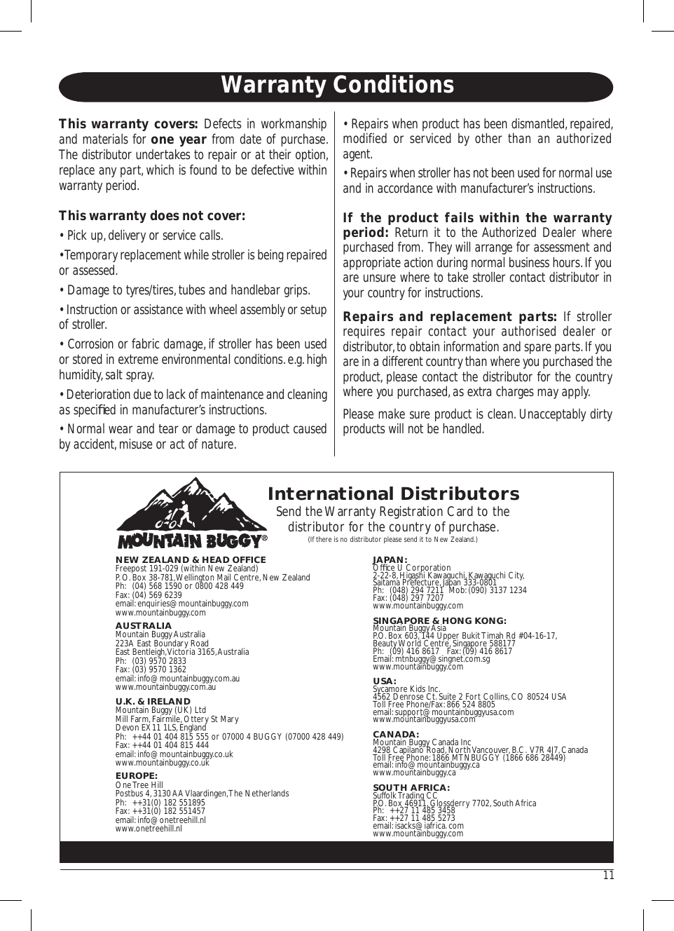 Page 10 of 11 - Mountain-Buggy Mountain-Buggy-Breeze-Single-B1204-Users-Manual-  Mountain-buggy-breeze-single-b1204-users-manual