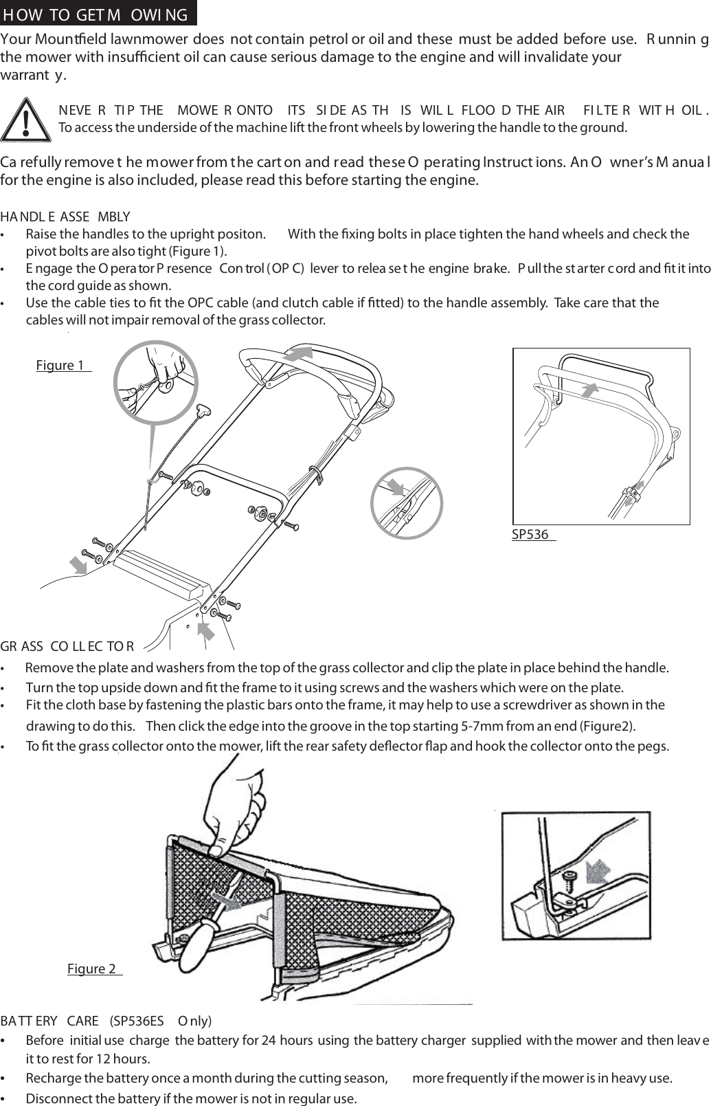 Page 4 of 8 - Mountfield Mountfield-Sp536-Users-Manual- SP536 & SP536ES 101008  Mountfield-sp536-users-manual