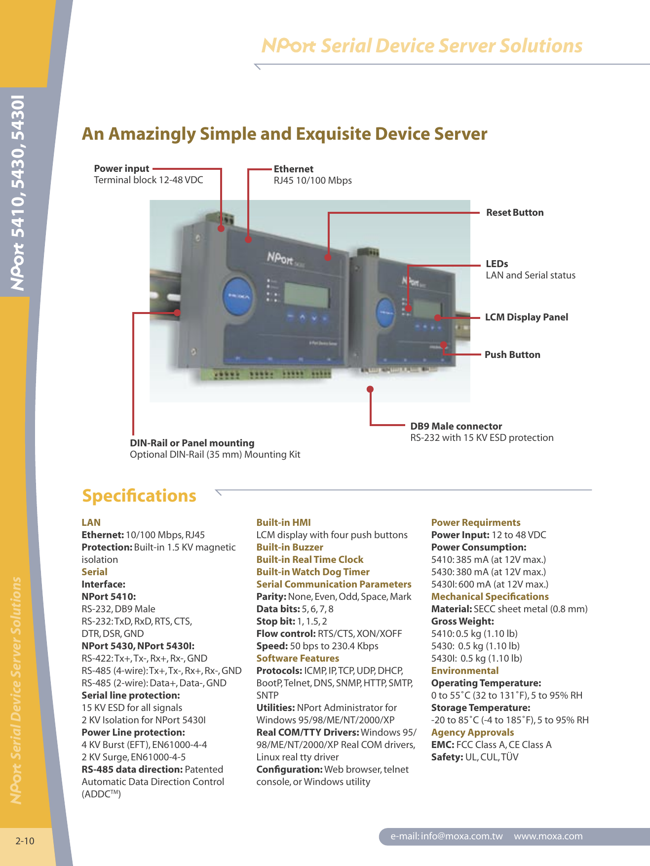 Page 3 of 4 - Moxa-Technologies Moxa-Technologies-Nport-5410-Users-Manual-  Moxa-technologies-nport-5410-users-manual