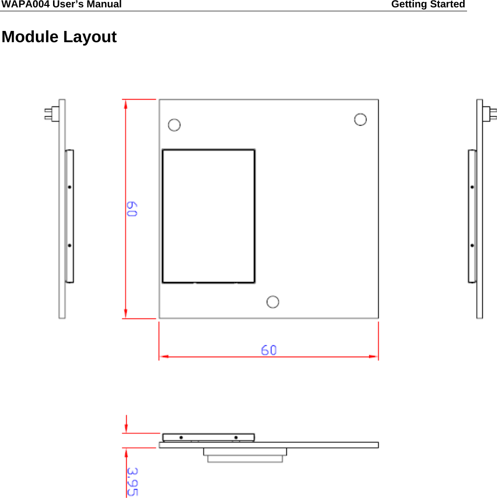 WAPA004 User’s Manual  Getting Started       Module Layout        