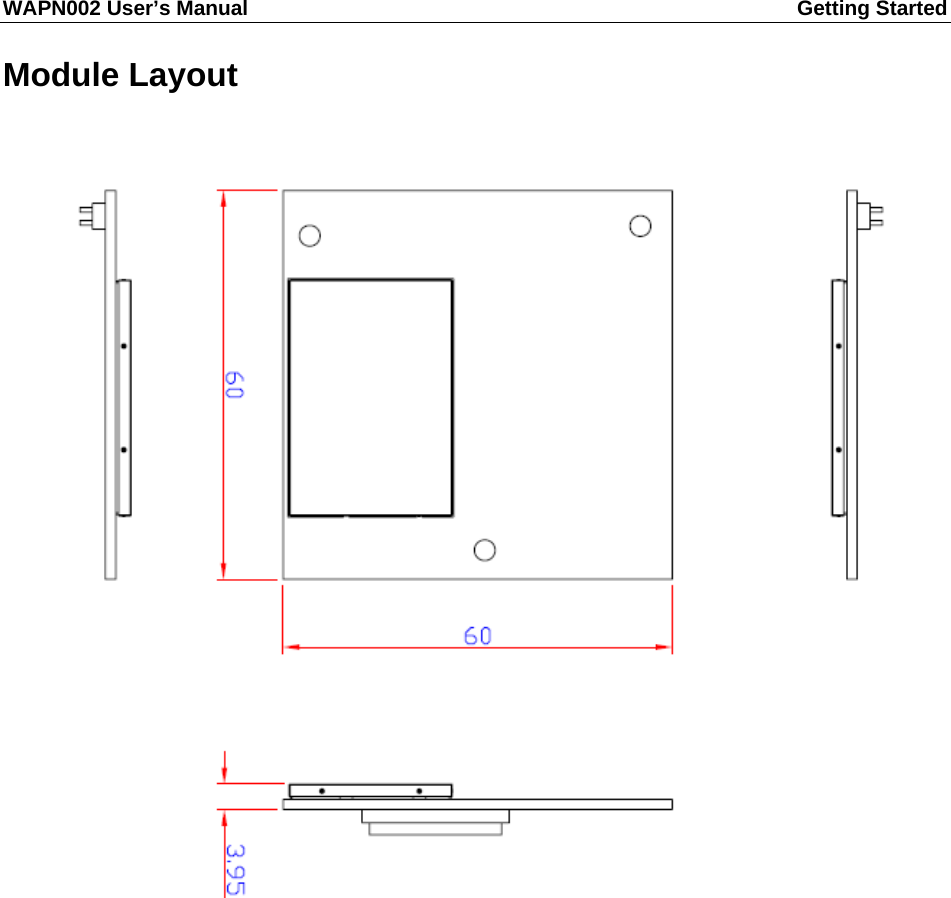WAPN002 User’s Manual  Getting Started       Module Layout            