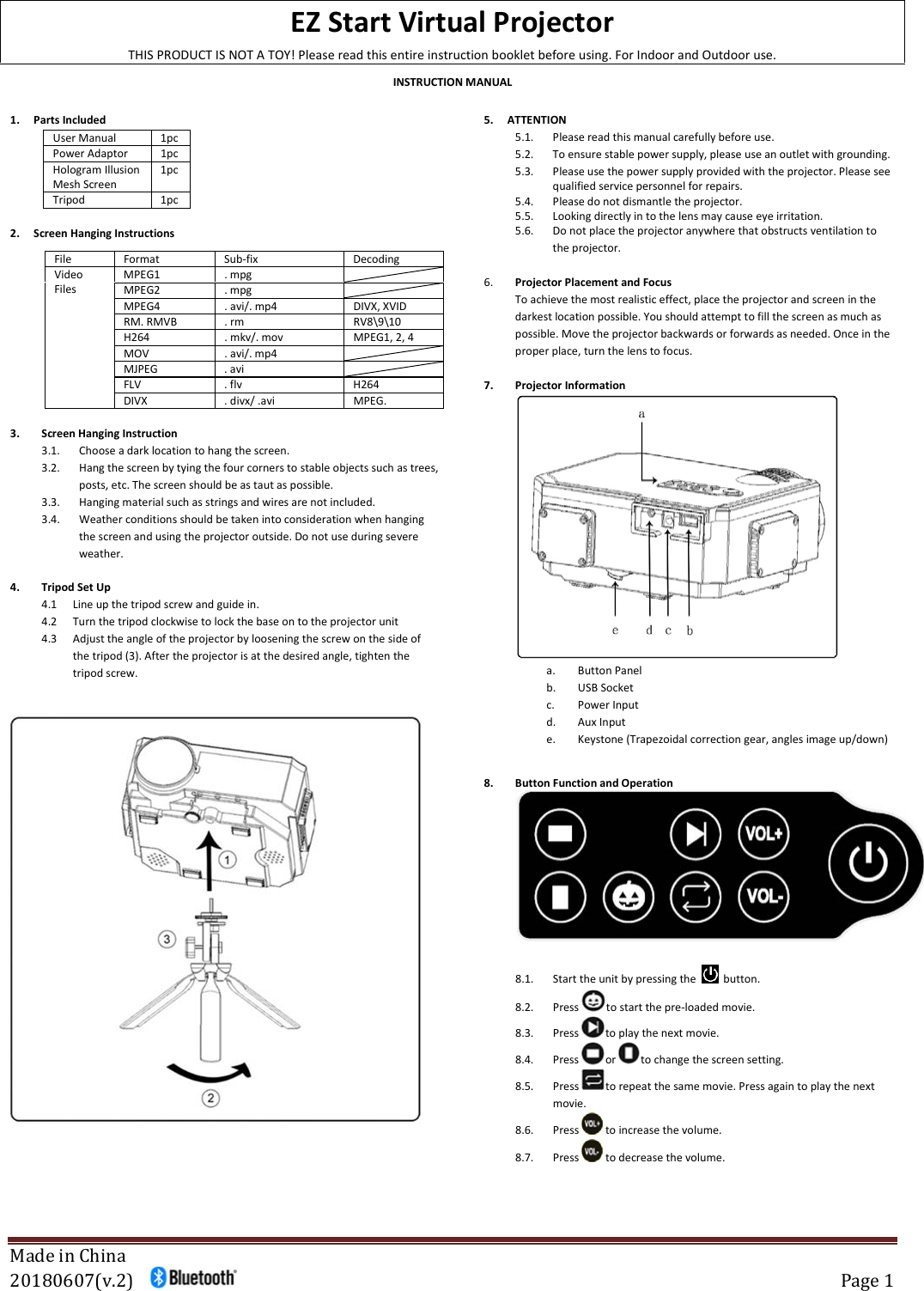 Mr Christmas Outdoor Deluxe Digital Projector User Manual