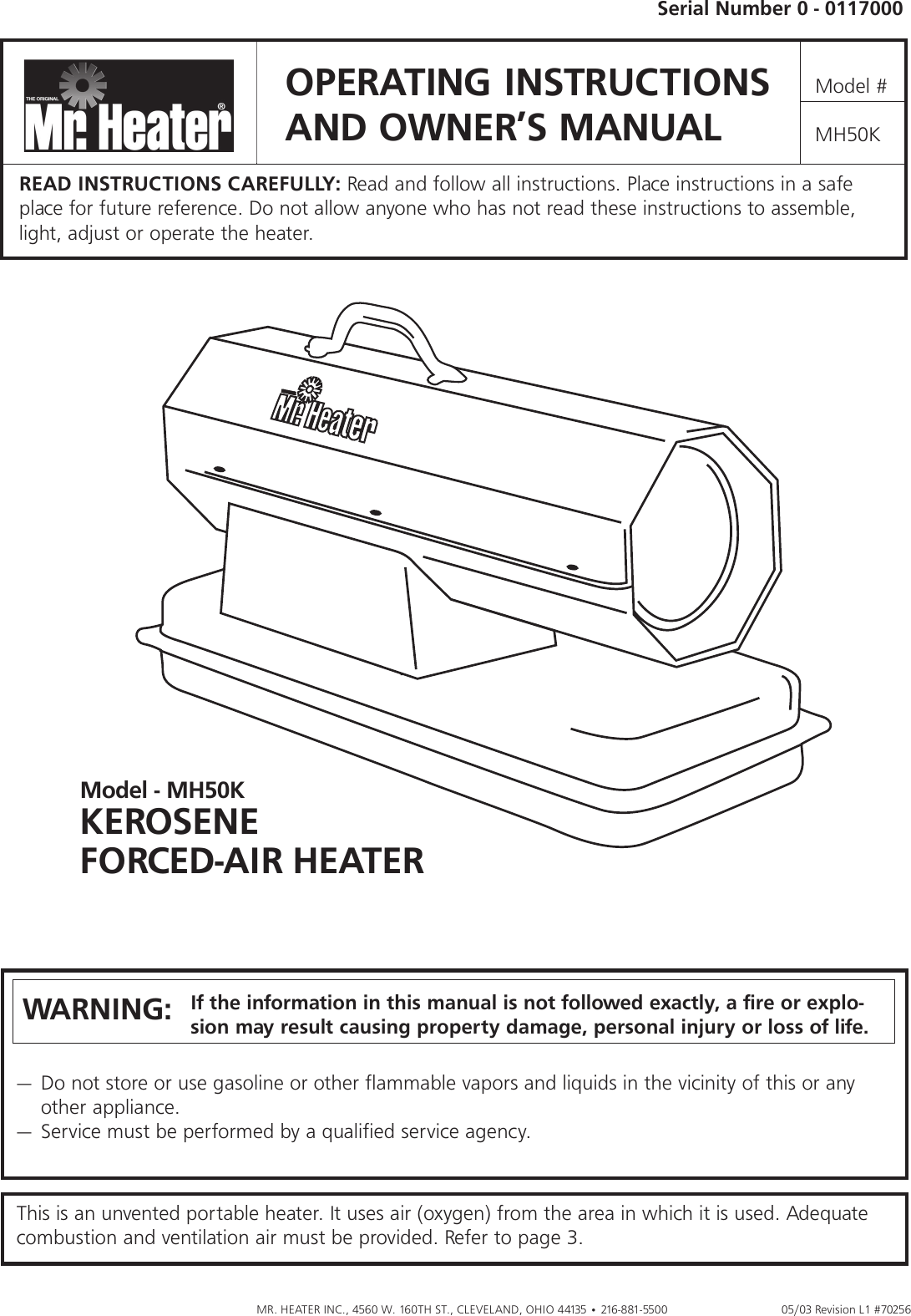 Page 1 of 8 - Mr-Heater Mr-Heater-Mh50K-Users-Manual- Buddy#73432  Mr-heater-mh50k-users-manual