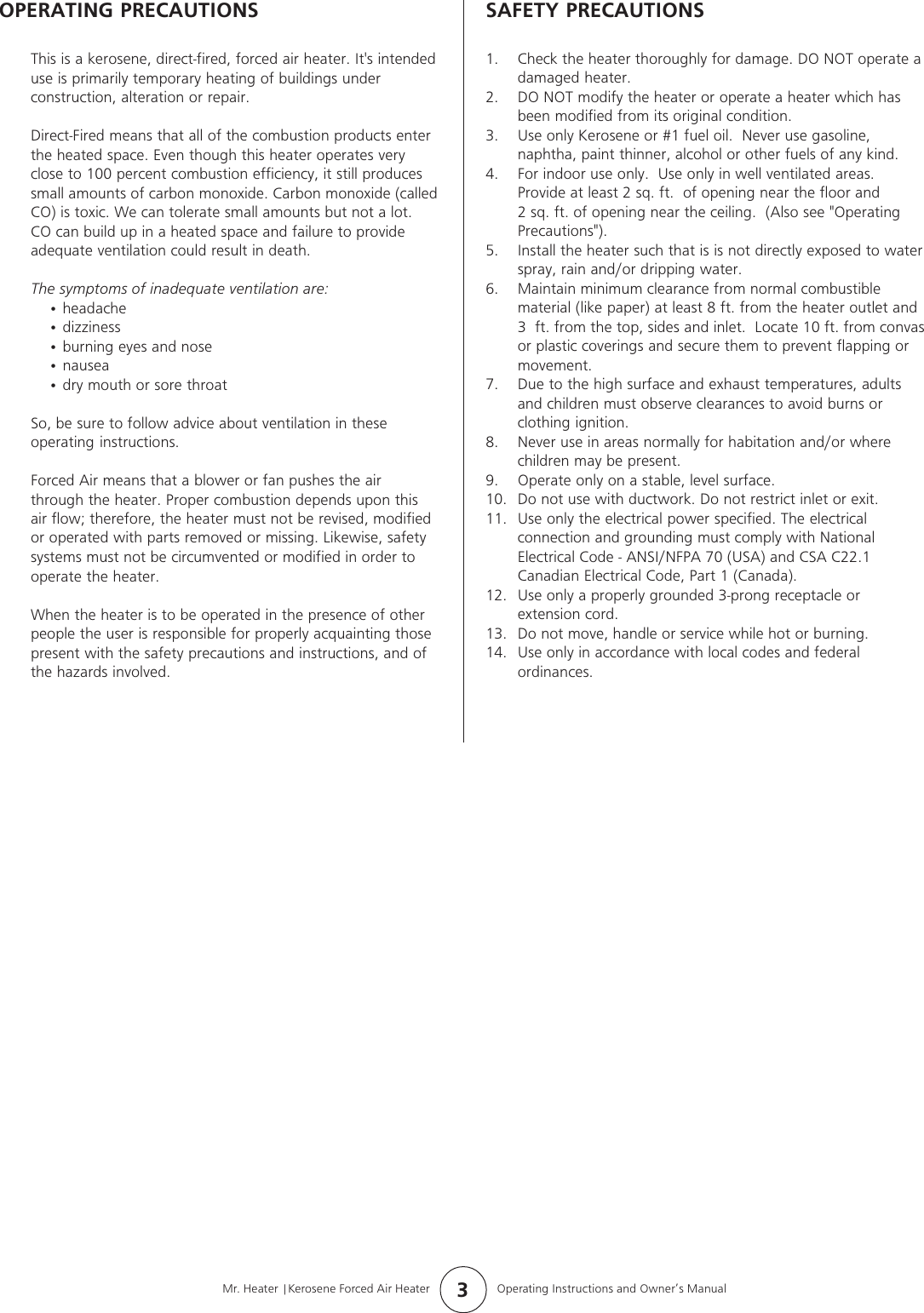 Page 3 of 8 - Mr-Heater Mr-Heater-Mh50K-Users-Manual- Buddy#73432  Mr-heater-mh50k-users-manual