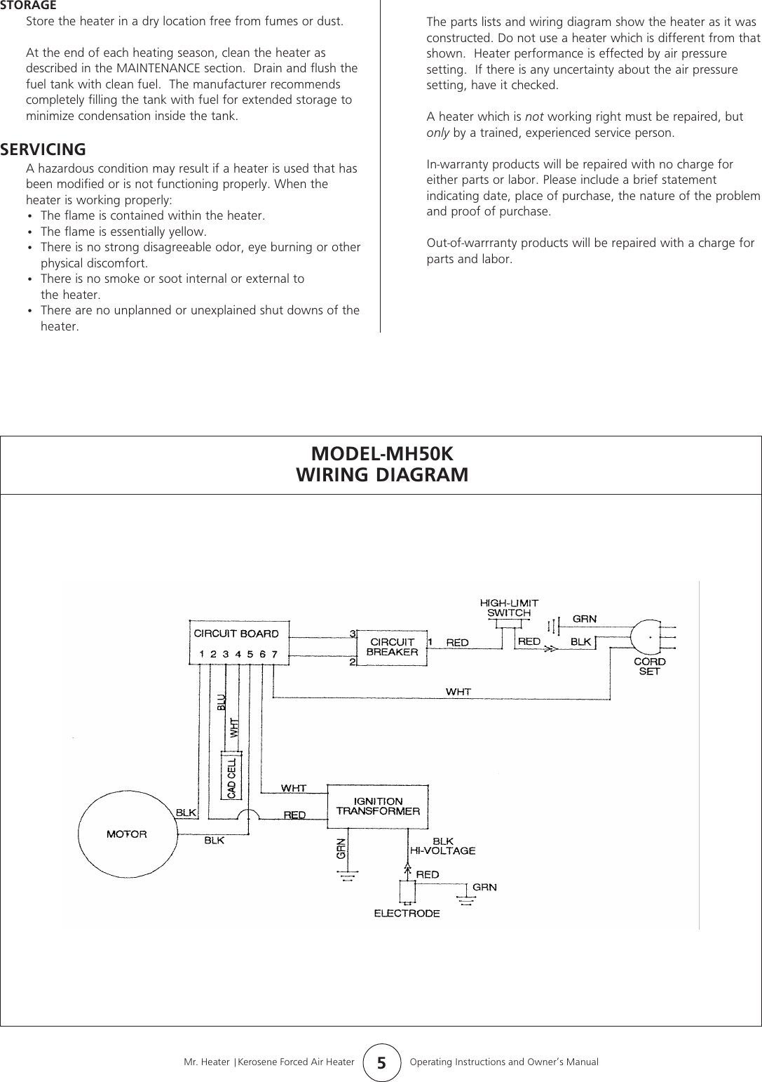 Page 5 of 8 - Mr-Heater Mr-Heater-Mh50K-Users-Manual- Buddy#73432  Mr-heater-mh50k-users-manual