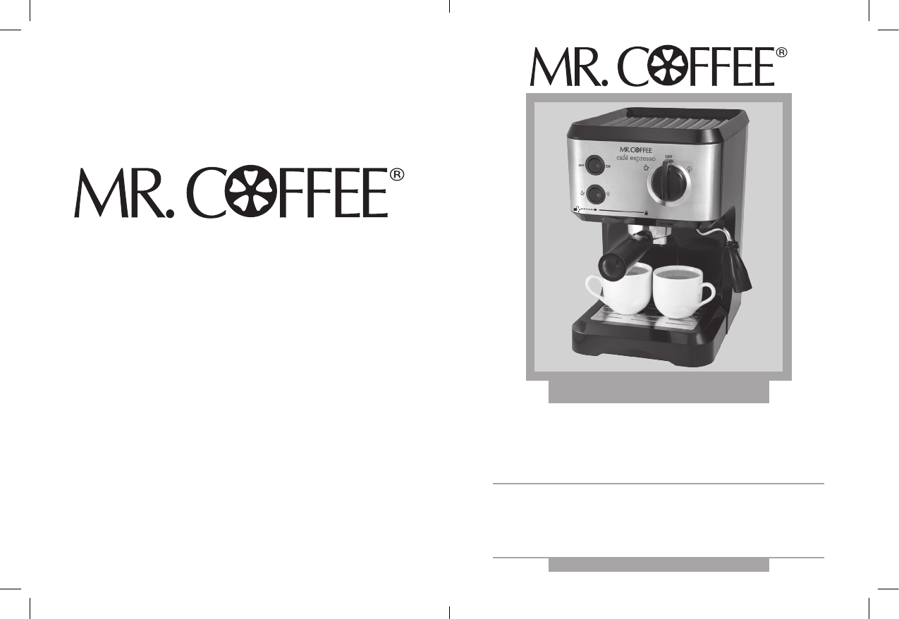 ECMP40. Instruction Manual with Recipes MR. COFFEE ESPRESSO/ CAPPUCCINO  MAKER R EAD A LL I NSTRUCTIONS B EFORE U SING T HIS A PPLIANCE - PDF  Descargar libre