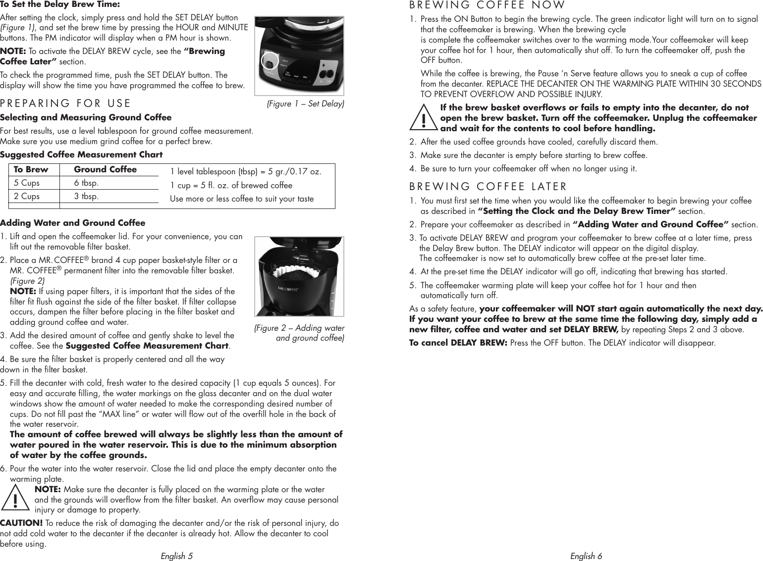 Mrcoffee Cgx7 Users Manual