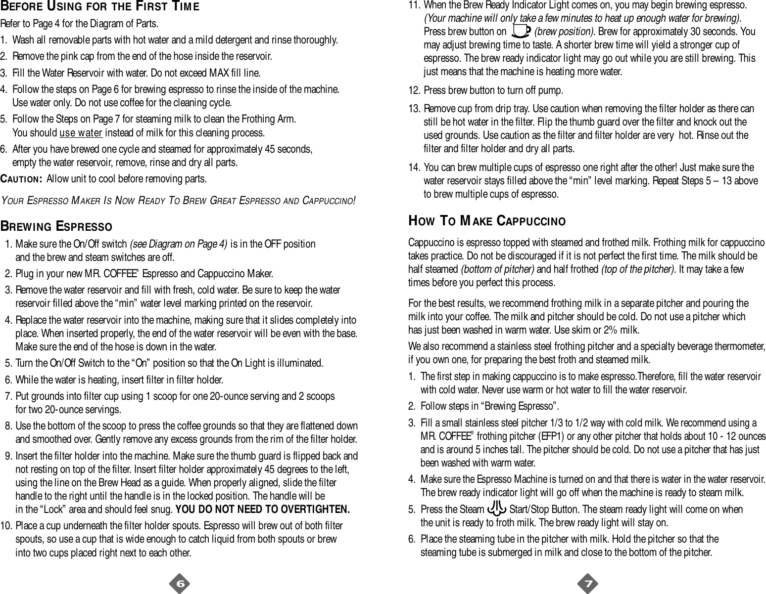 Page 4 of 8 - Mrcoffee Mrcoffee-Ecmp30-33-Users-Manual-  Mrcoffee-ecmp30-33-users-manual