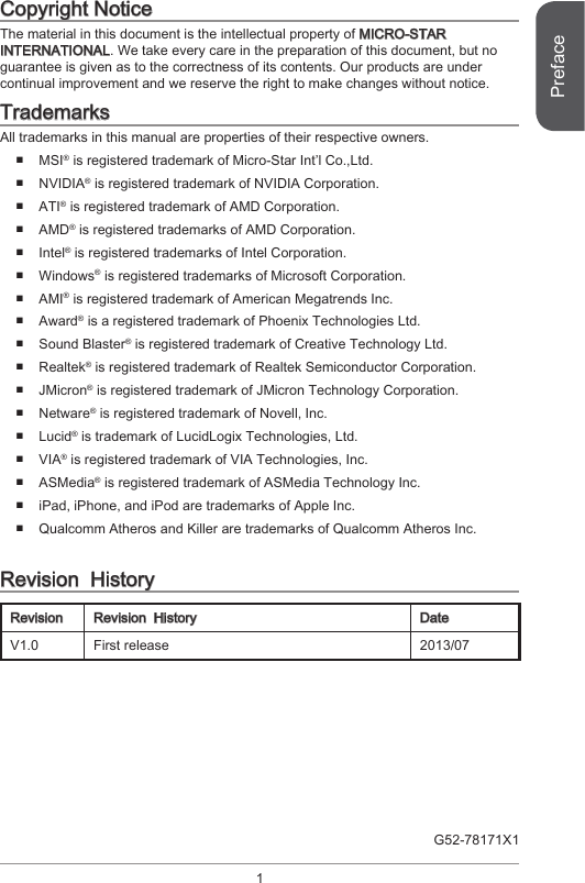 Msi H81M E33 Owner S Manual