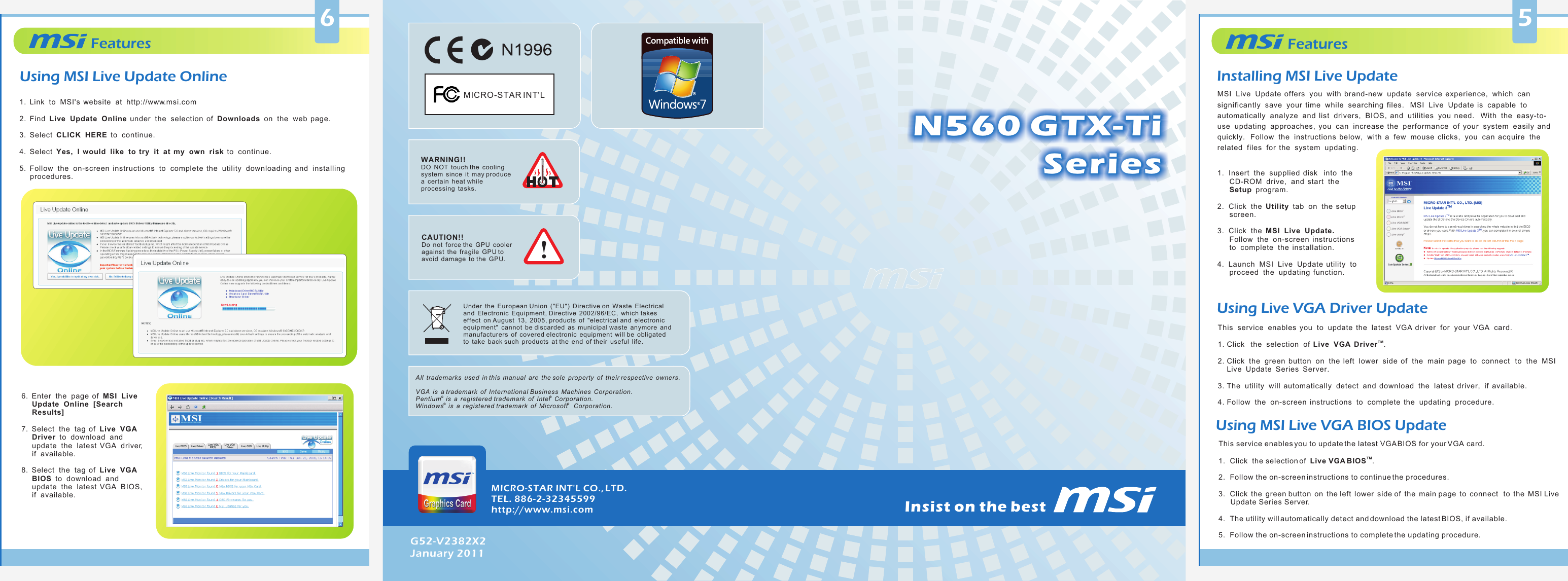 Page 1 of 2 - Msi Msi-N560Gtx-Ti-M2D1Gd5-Oc-Owner-S-Manual V238(N560GTX_Ti_series)(G52-V2382X2)