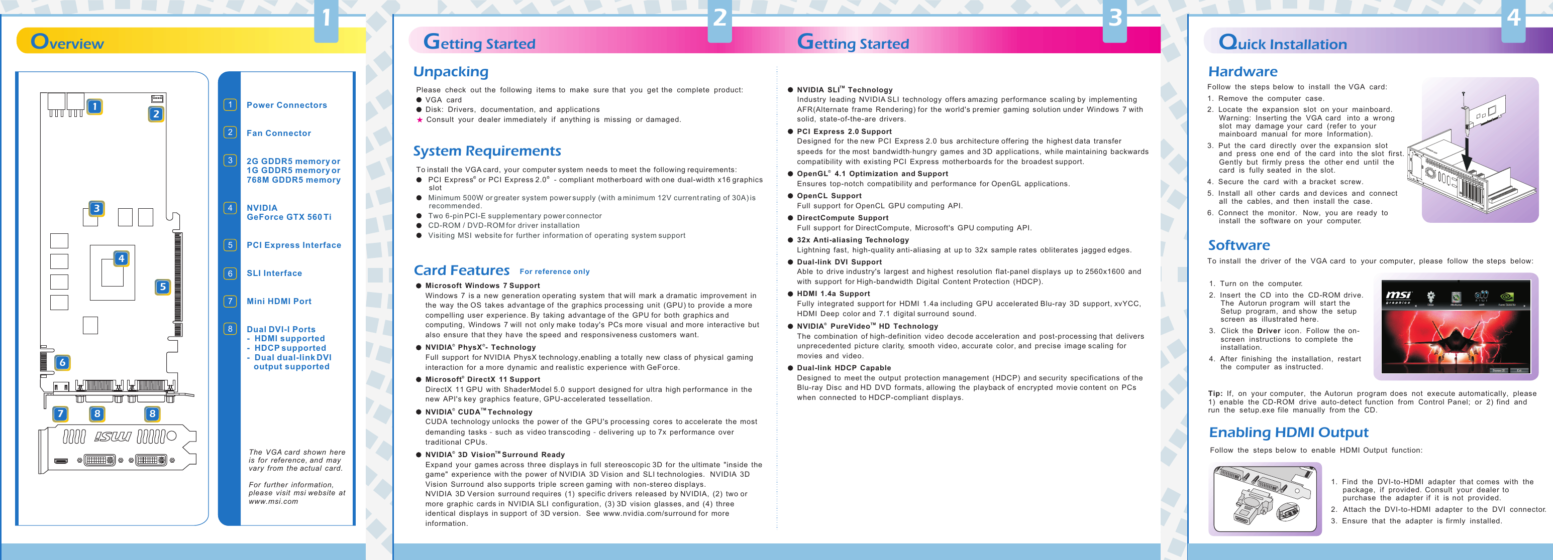 Page 2 of 2 - Msi Msi-N560Gtx-Ti-M2D1Gd5-Oc-Owner-S-Manual V238(N560GTX_Ti_series)(G52-V2382X2)