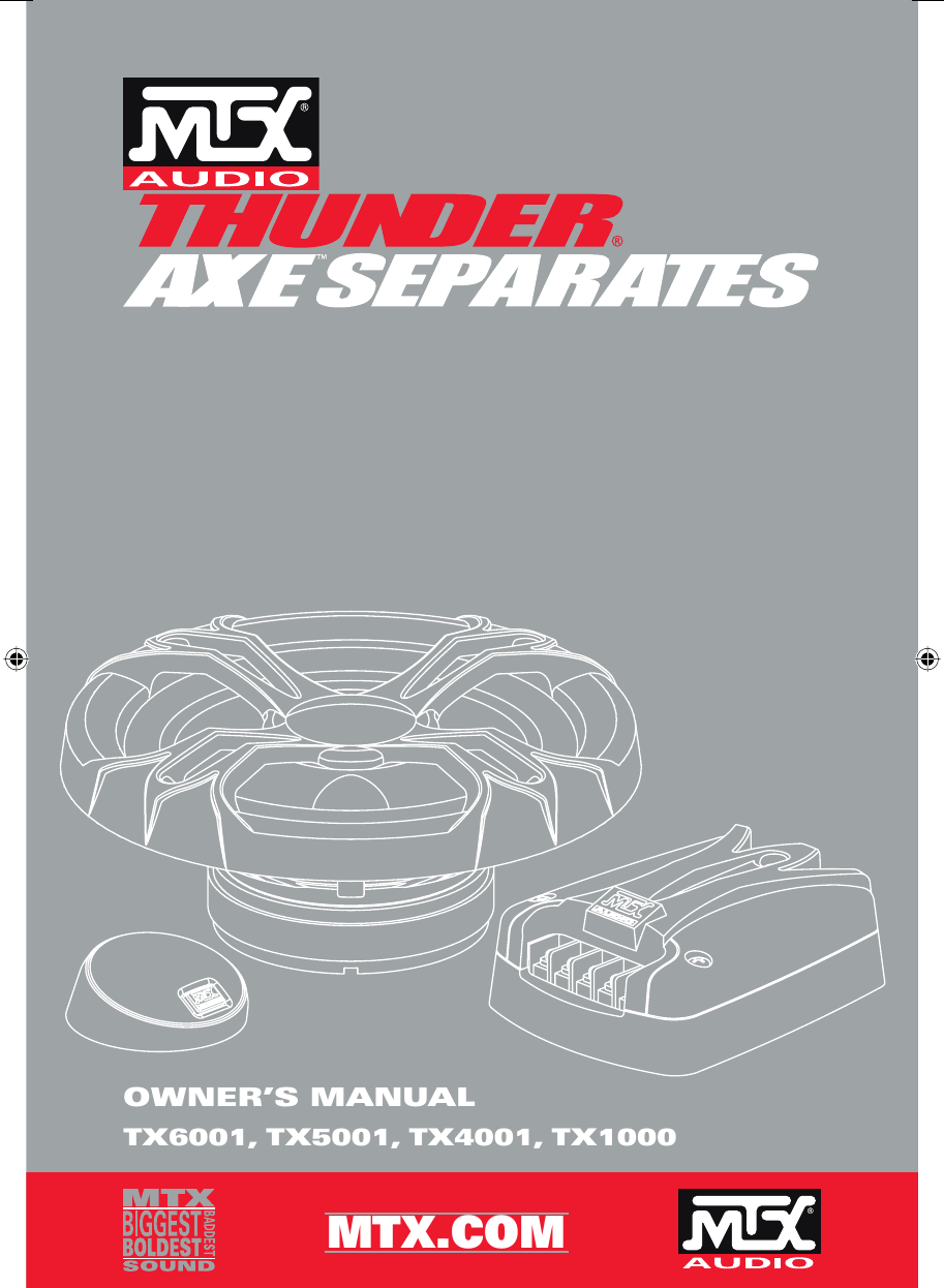 Page 1 of 6 - Mtx-Audio Mtx-Audio-Mtx-Thunder-Axe-Separates-Tx4001-Users-Manual- TX Owners Manual Mtx-audio-mtx-thunder-axe-separates-tx4001-users-manual