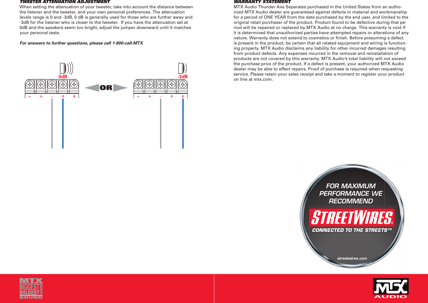 Page 5 of 6 - Mtx-Audio Mtx-Audio-Mtx-Thunder-Axe-Separates-Tx4001-Users-Manual- TX Owners Manual Mtx-audio-mtx-thunder-axe-separates-tx4001-users-manual