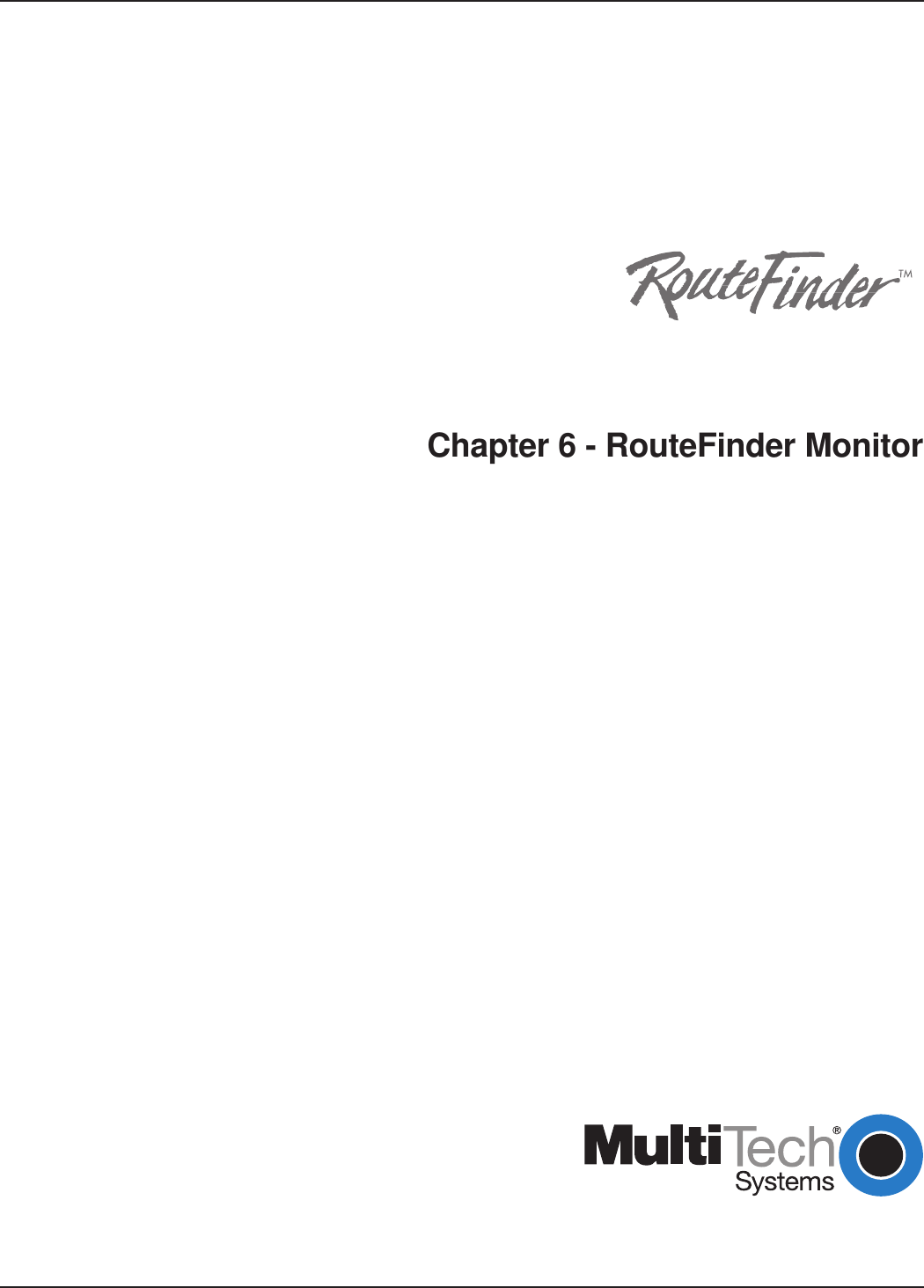 Chapter 6 - RouteFinder Monitor